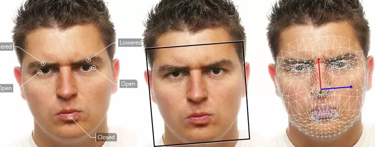 FaceReader angry male grid three faces