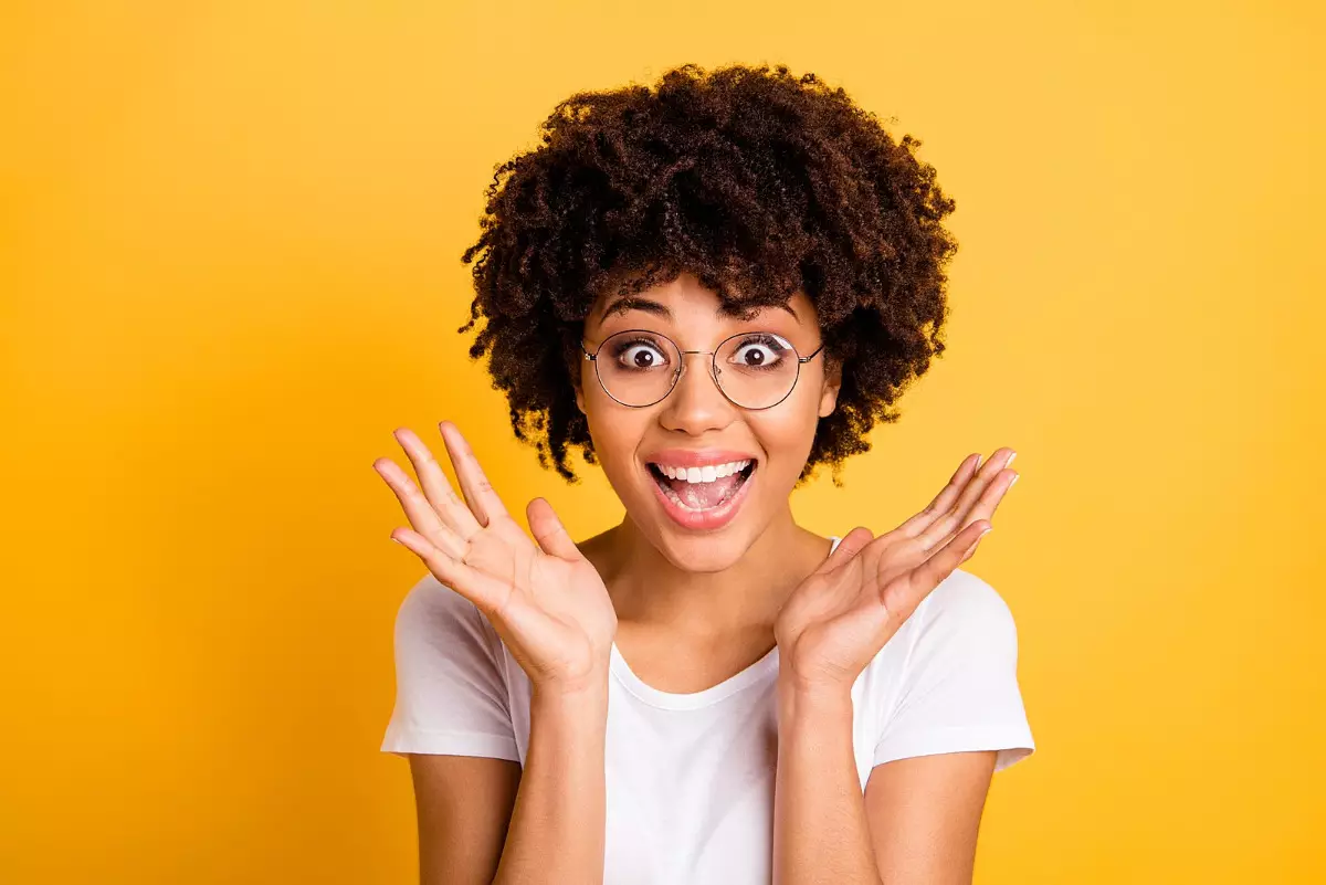 FaceReader emotion surprise happy awe woman