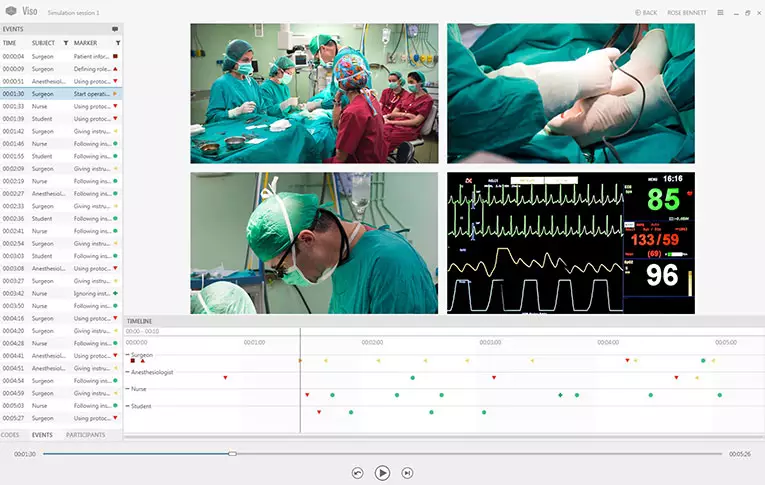 Markers, comments, videos, and audio recorded in Viso